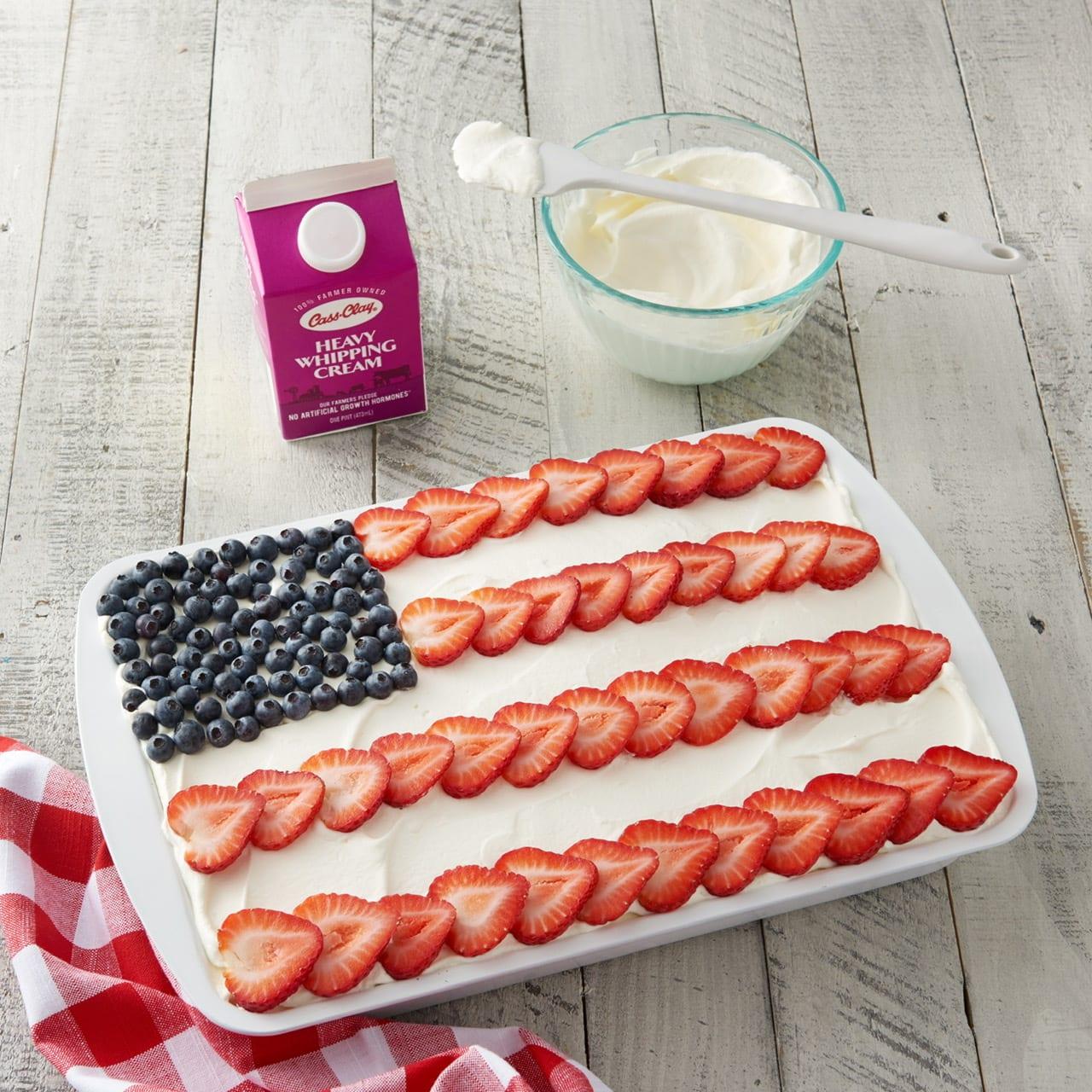 Stars & Stripes Vanilla Berry Cake