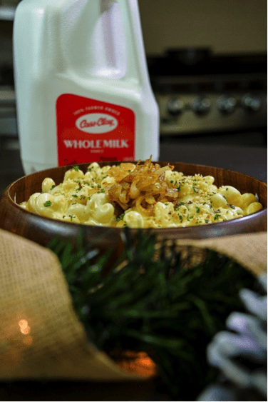 Gruyere Mac N Cheese with Fresh Rosemary & Caramelized Onion