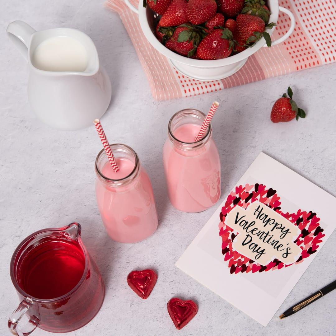 Valentine Strawberry Milk