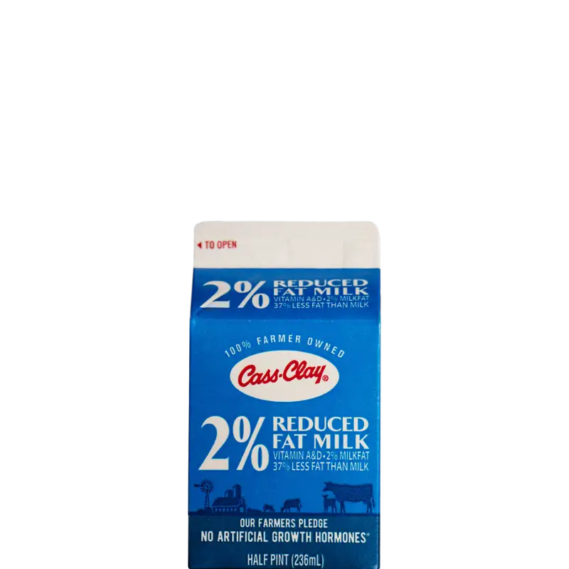 2% Reduced-Fat Milk – Half Pint